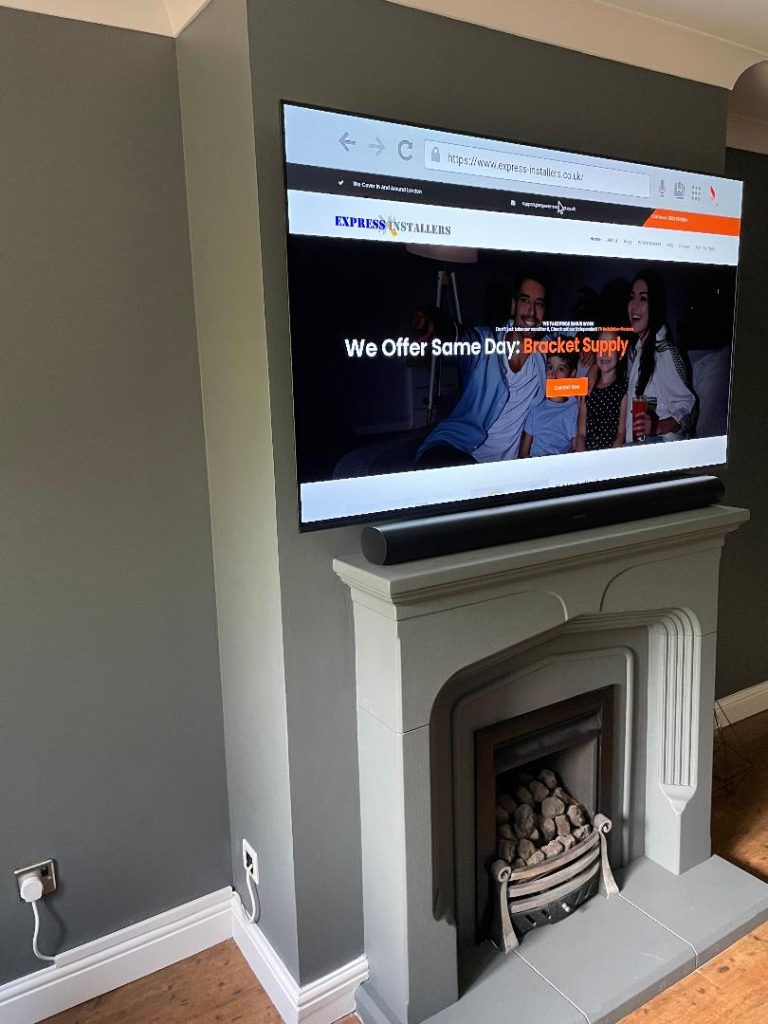 TV Wal Mounting above Fireplace