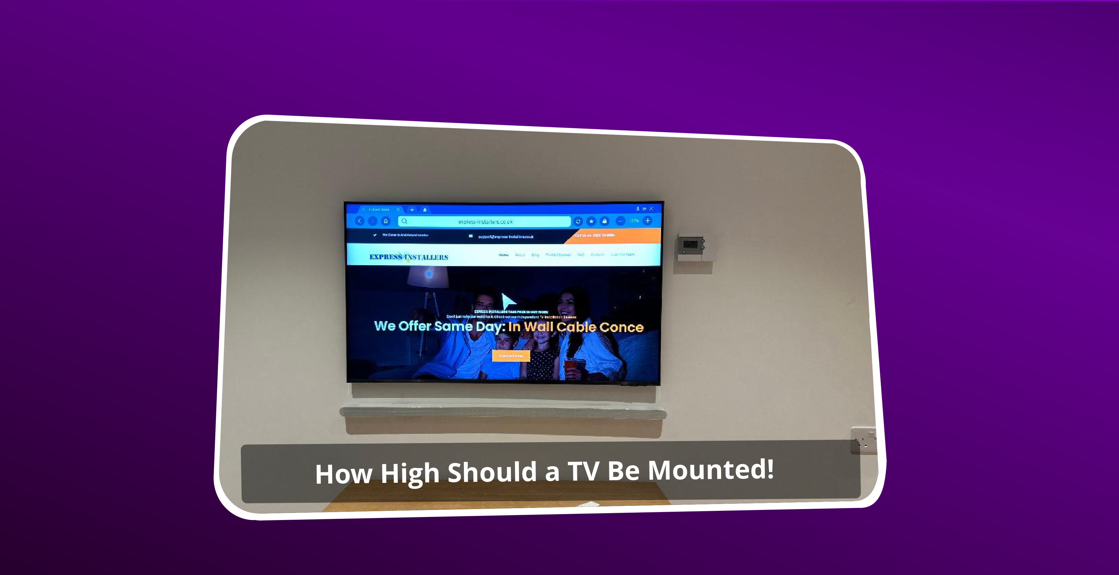 How High Should a TV Be Mounted